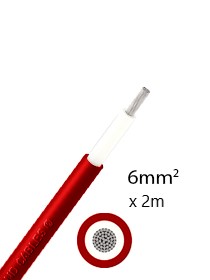 Solarkabel 6mm2 – 2m – rot